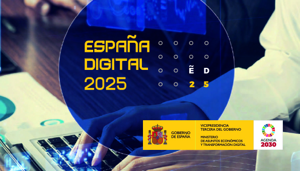 Cartel del Plan España Digital 2025